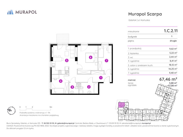 Mieszkanie w inwestycji Murapol Scarpa, symbol 1.C.2.11 » nportal.pl