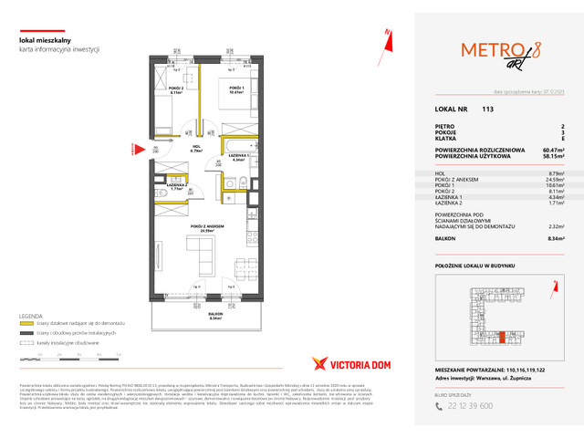 Mieszkanie w inwestycji METRO ART, symbol 8M.113 » nportal.pl