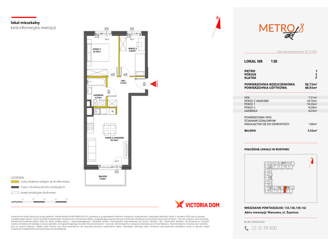 Mieszkanie w inwestycji METRO ART, symbol 8M.130 » nportal.pl
