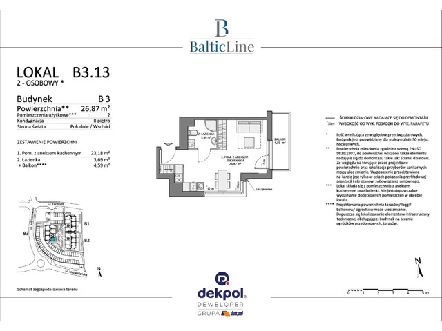 Mieszkanie w inwestycji Baltic Line, symbol B3.13 » nportal.pl