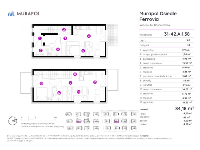 Mieszkanie w inwestycji Murapol Osiedle Ferrovia, symbol 31-42.A.1.38 » nportal.pl