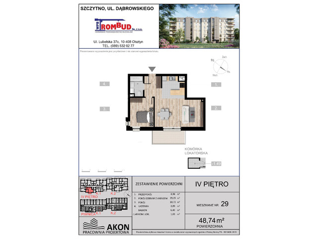 Mieszkanie w inwestycji Szczytno Dąbrowskiego, symbol I.29 » nportal.pl
