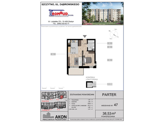 Mieszkanie w inwestycji Szczytno Dąbrowskiego, symbol II.47 » nportal.pl