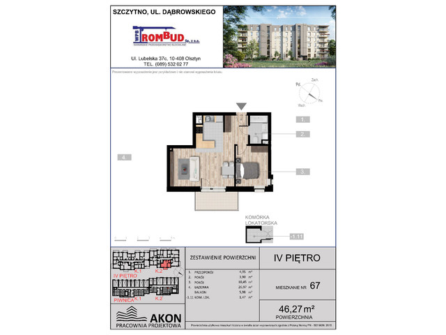 Mieszkanie w inwestycji Szczytno Dąbrowskiego, symbol II.67 » nportal.pl