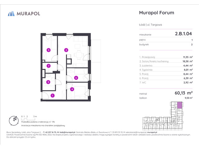 Mieszkanie w inwestycji Murapol Forum, symbol 2.B.1.04 » nportal.pl