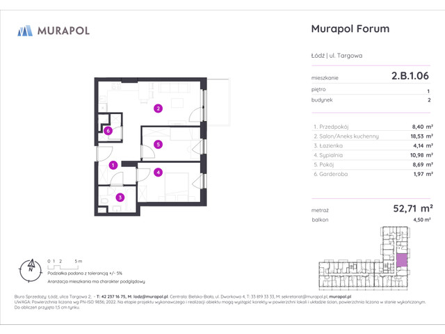 Mieszkanie w inwestycji Murapol Forum, symbol 2.B.1.06 » nportal.pl