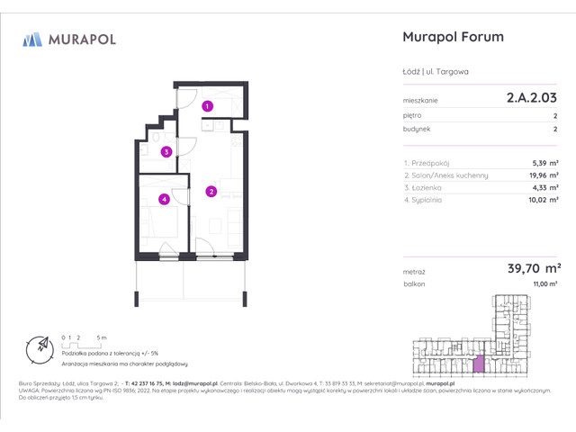 Mieszkanie w inwestycji Murapol Forum, symbol 2.A.2.03 » nportal.pl