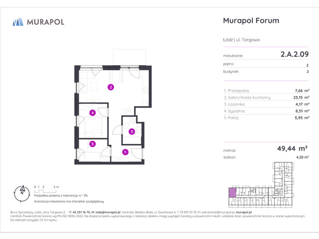 Mieszkanie w inwestycji Murapol Forum, symbol 2.A.2.09 » nportal.pl