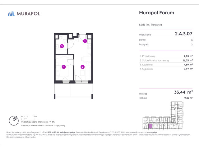 Mieszkanie w inwestycji Murapol Forum, symbol 2.A.3.07 » nportal.pl