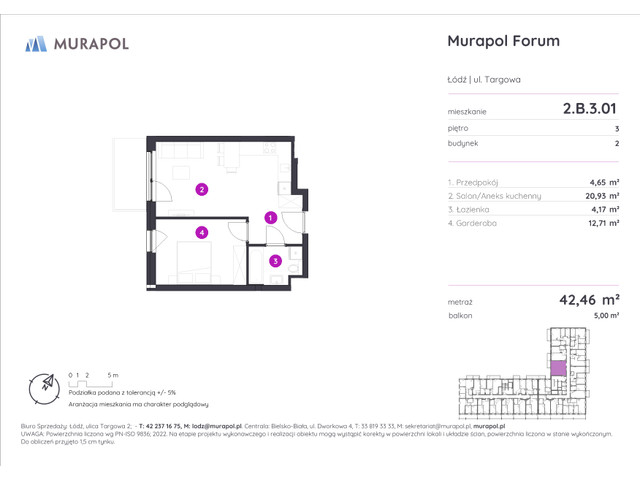 Mieszkanie w inwestycji Murapol Forum, symbol 2.B.3.01 » nportal.pl