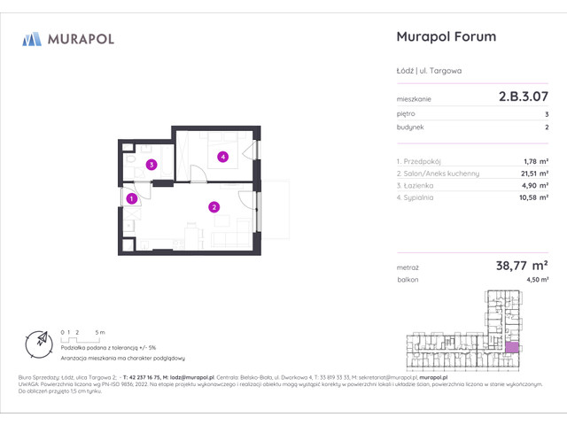 Mieszkanie w inwestycji Murapol Forum, symbol 2.B.3.07 » nportal.pl