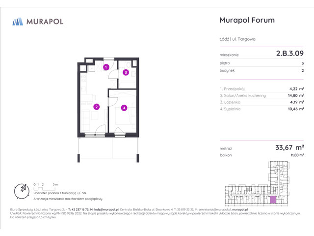 Mieszkanie w inwestycji Murapol Forum, symbol 2.B.3.09 » nportal.pl