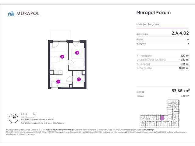 Mieszkanie w inwestycji Murapol Forum, symbol 2.A.4.02 » nportal.pl