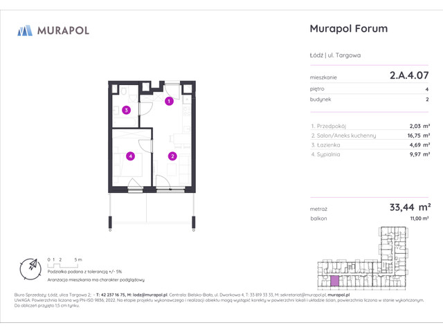 Mieszkanie w inwestycji Murapol Forum, symbol 2.A.4.07 » nportal.pl