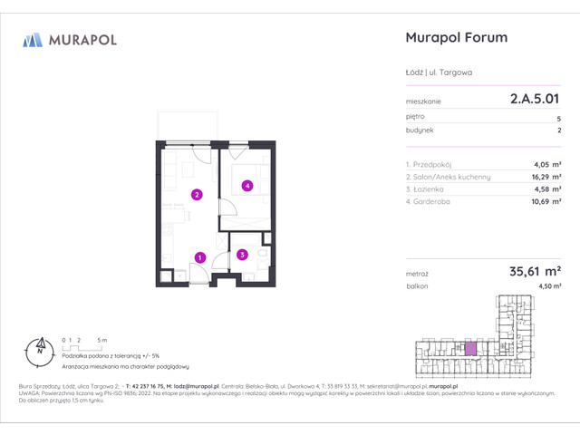 Mieszkanie w inwestycji Murapol Forum, symbol 2.A.5.01 » nportal.pl