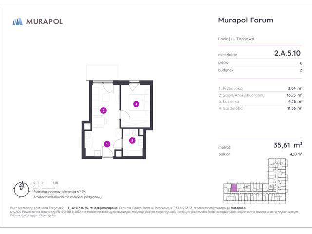 Mieszkanie w inwestycji Murapol Forum, symbol 2.A.5.10 » nportal.pl