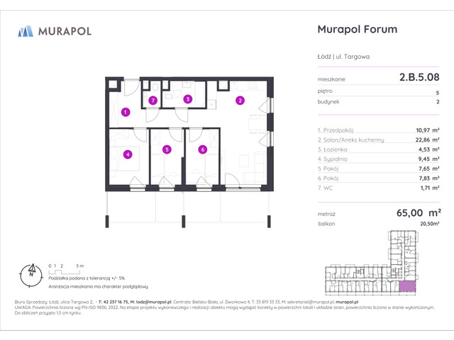 Mieszkanie w inwestycji Murapol Forum, symbol 2.B.5.08 » nportal.pl