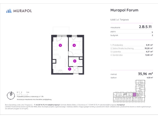 Mieszkanie w inwestycji Murapol Forum, symbol 2.B.5.11 » nportal.pl