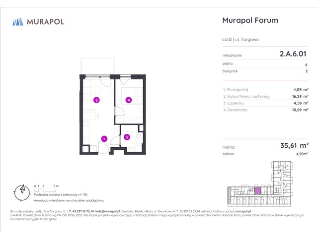 Mieszkanie w inwestycji Murapol Forum, symbol 2.A.6.01 » nportal.pl