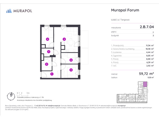 Mieszkanie w inwestycji Murapol Forum, symbol 2.B.7.04 » nportal.pl