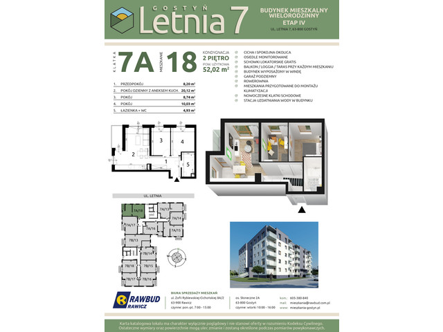Mieszkanie w inwestycji Letnia 7a-7b, symbol 7a.18 » nportal.pl