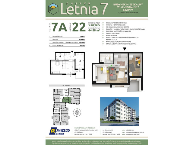 Mieszkanie w inwestycji Letnia 7a-7b, symbol 7a.22 » nportal.pl