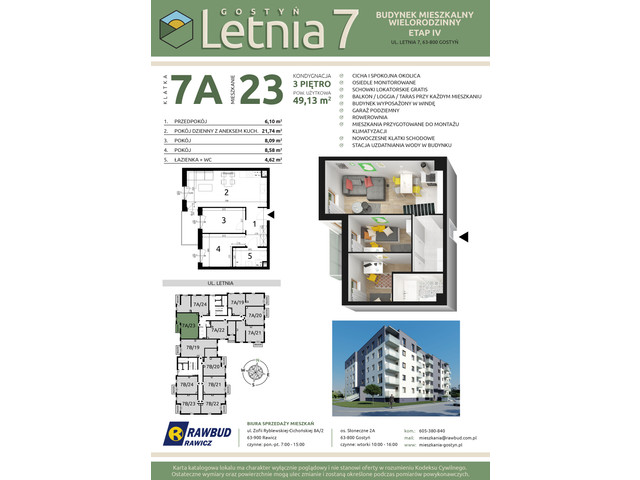 Mieszkanie w inwestycji Letnia 7a-7b, symbol 7a.23 » nportal.pl