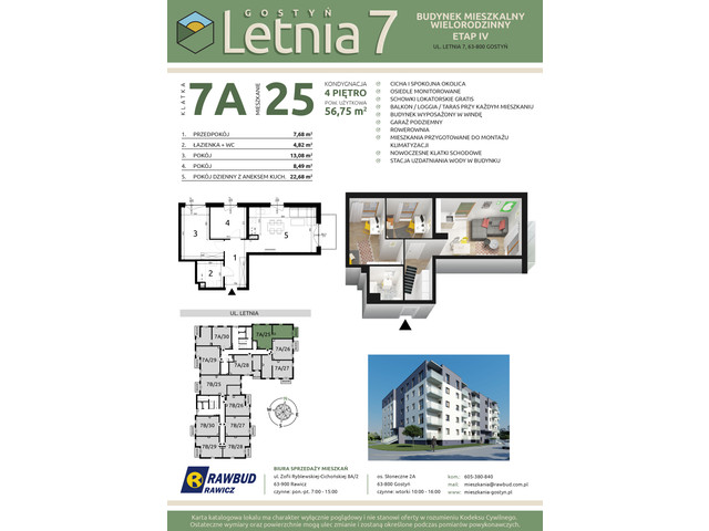 Mieszkanie w inwestycji Letnia 7a-7b, symbol 7a.25 » nportal.pl