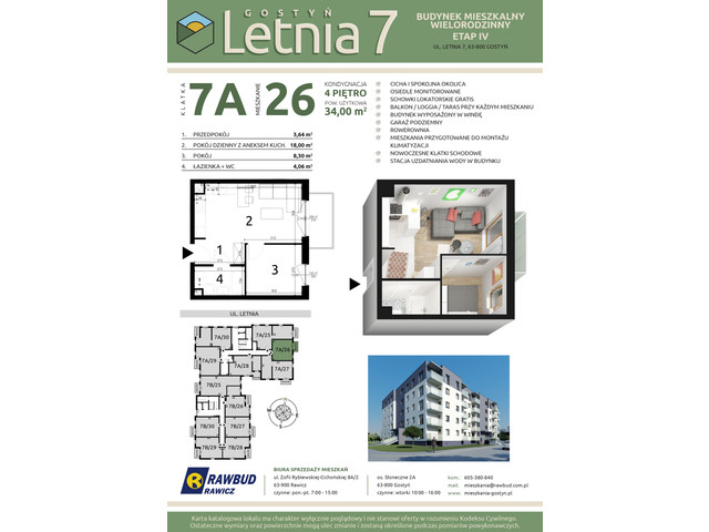 Mieszkanie w inwestycji Letnia 7a-7b, symbol 7a.26 » nportal.pl