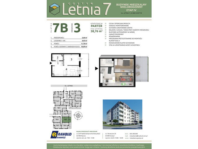 Mieszkanie w inwestycji Letnia 7a-7b, symbol 7b.3 » nportal.pl