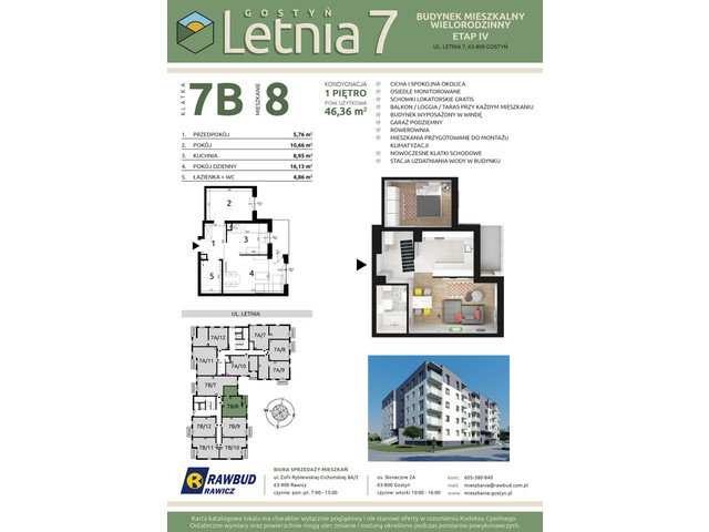 Mieszkanie w inwestycji Letnia 7a-7b, symbol 7b.8 » nportal.pl