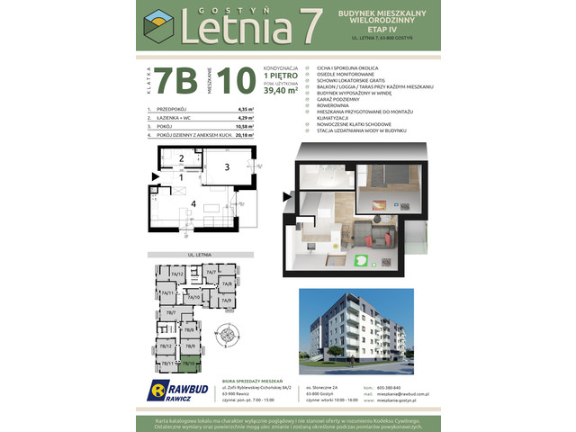 Mieszkanie w inwestycji Letnia 7a-7b, symbol 7b.10 » nportal.pl