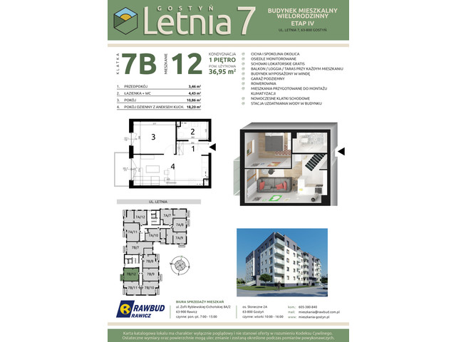 Mieszkanie w inwestycji Letnia 7a-7b, symbol 7b.12 » nportal.pl