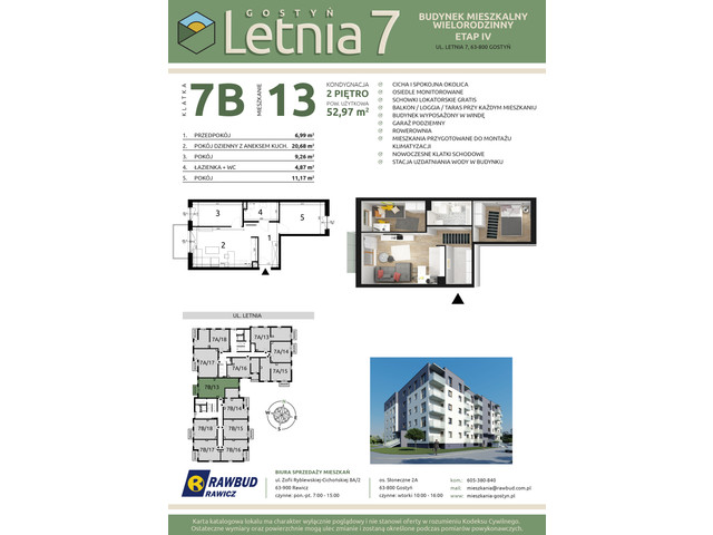 Mieszkanie w inwestycji Letnia 7a-7b, symbol 7b.13 » nportal.pl