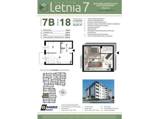 Mieszkanie w inwestycji Letnia 7a-7b, symbol 7b.18 » nportal.pl