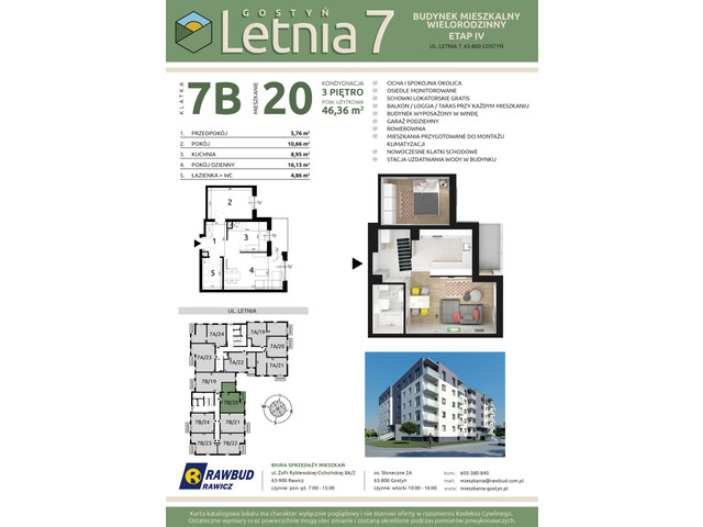 Mieszkanie w inwestycji Letnia 7a-7b, symbol 7b.20 » nportal.pl