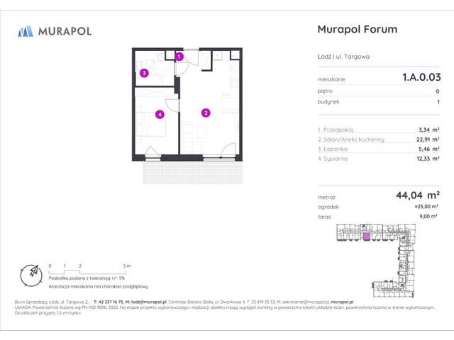 Mieszkanie w inwestycji Murapol Forum, symbol 1.A.0.03 » nportal.pl
