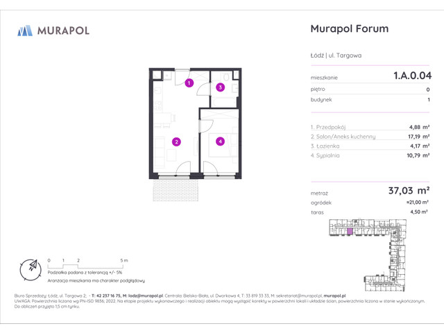 Mieszkanie w inwestycji Murapol Forum, symbol 1.A.0.04 » nportal.pl
