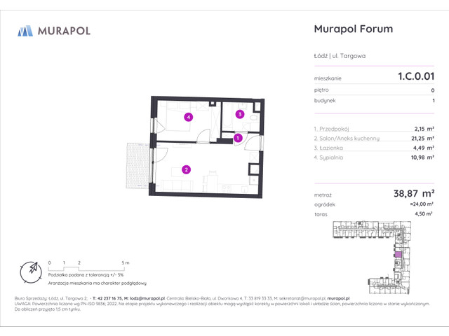 Mieszkanie w inwestycji Murapol Forum, symbol 1.C.0.01 » nportal.pl