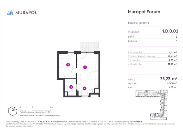 Mieszkanie w inwestycji Murapol Forum, symbol 1.D.0.02 » nportal.pl