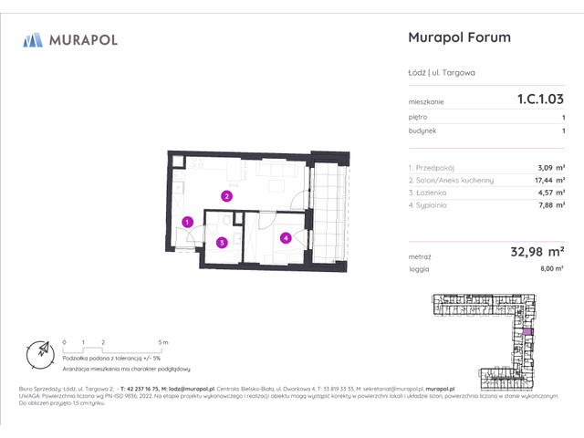 Mieszkanie w inwestycji Murapol Forum, symbol 1.C.1.03 » nportal.pl