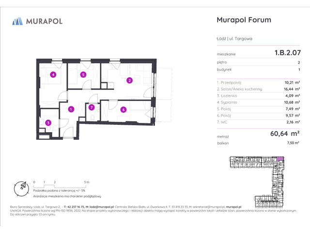 Mieszkanie w inwestycji Murapol Forum, symbol 1.B.2.07 » nportal.pl