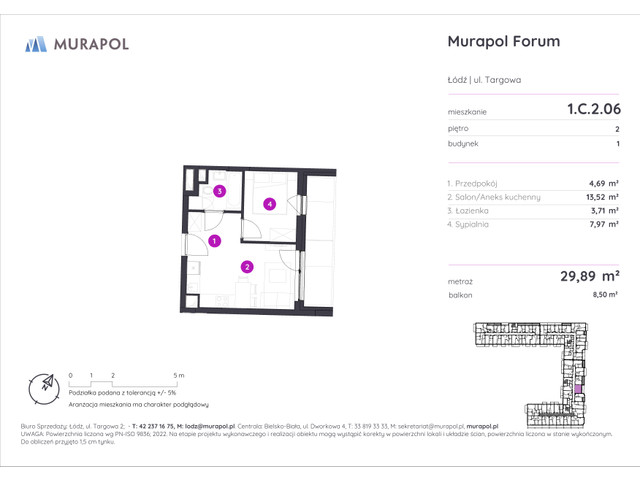 Mieszkanie w inwestycji Murapol Forum, symbol 1.C.2.06 » nportal.pl