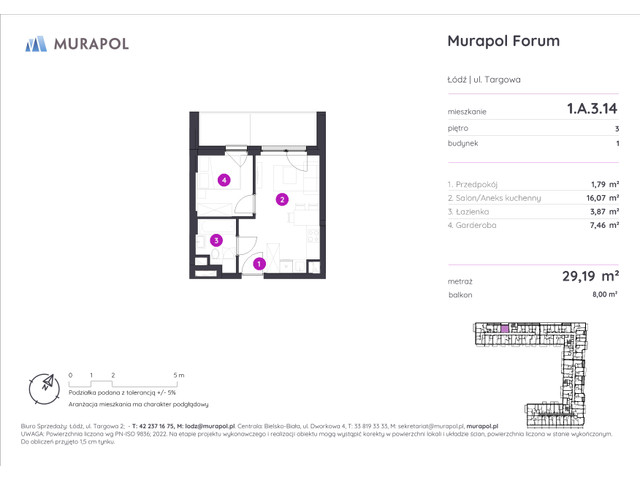 Mieszkanie w inwestycji Murapol Forum, symbol 1.A.3.14 » nportal.pl