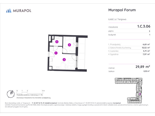 Mieszkanie w inwestycji Murapol Forum, symbol 1.C.3.06 » nportal.pl