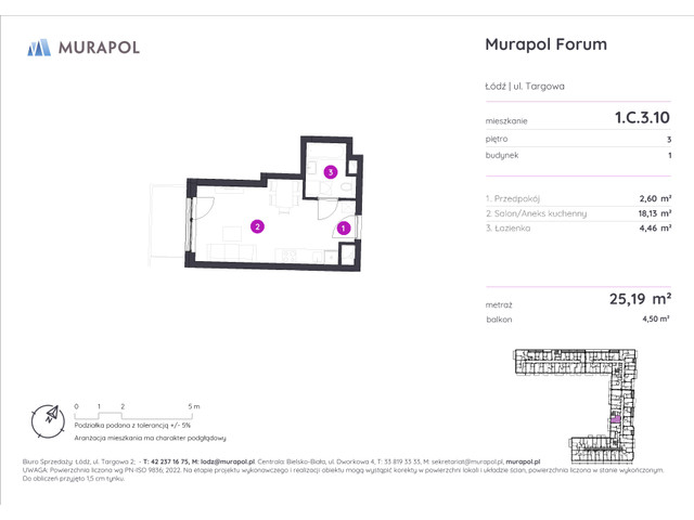 Mieszkanie w inwestycji Murapol Forum, symbol 1.C.3.10 » nportal.pl