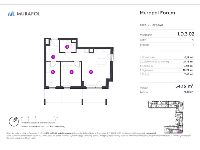 Mieszkanie w inwestycji Murapol Forum, symbol 1.D.3.02 » nportal.pl