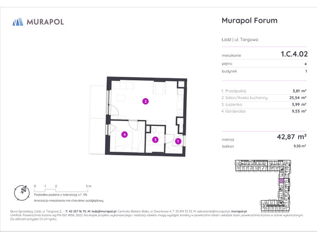 Mieszkanie w inwestycji Murapol Forum, symbol 1.C.4.02 » nportal.pl