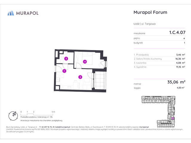 Mieszkanie w inwestycji Murapol Forum, symbol 1.C.4.07 » nportal.pl