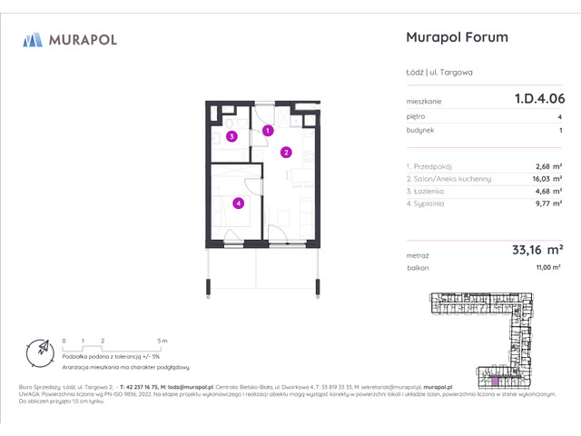 Mieszkanie w inwestycji Murapol Forum, symbol 1.D.4.06 » nportal.pl